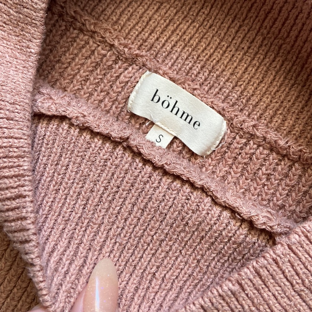 Bohme Contrast Sleeve Sweater - Pink - Picture 5 of 12